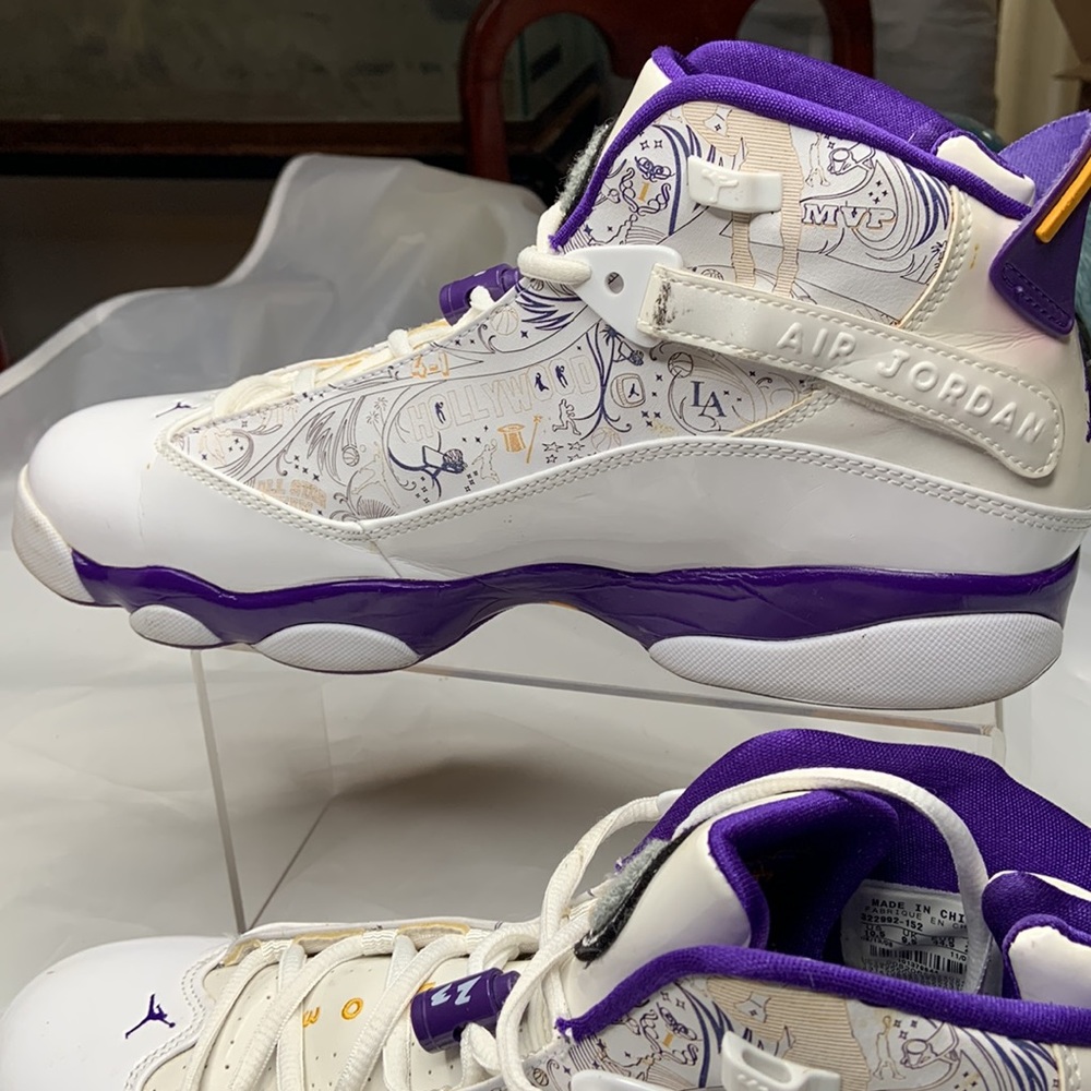 Vintage Air Jordan 6 Rings LA Lakers Championship Shoes  Size 10.5 DS 2008
